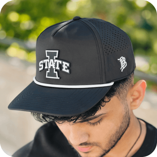 Branded Bills I-State Black Rope Hat